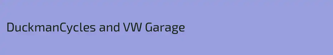 DuckmanCycles and VW Garage
